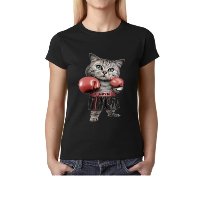 Футболка с объемным принтом кота унисекс футболка коротким рукавом топы для пар