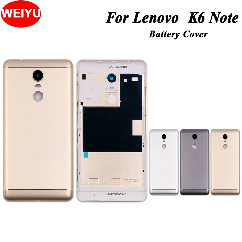WEIYU For Lenovo K6 Note Battery Cover Housing New Protective Back for 5.5 inch phone Replacement Parts | Мобильные телефоны и