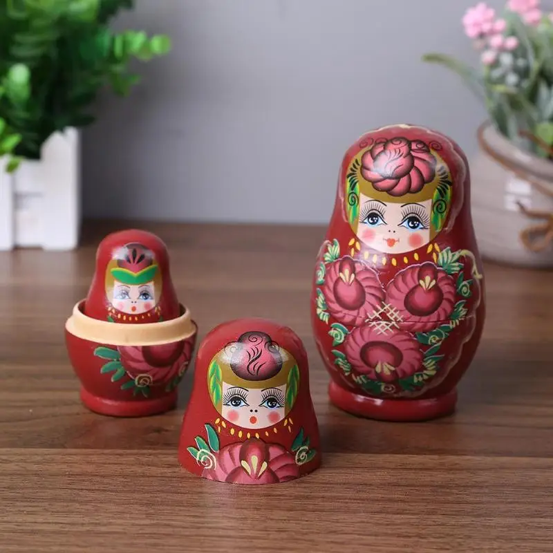 Деревянная матрешка, кукла-матрешка ручной работы, русские куклы, игрушка, произведение искусства для детей, девочек, рождественские подарки, украшение для дома