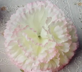 creampink 200 шт. 9 см 11 цветов искусственные Гвоздика Шелковый цветок DIY Свадебные украшения цветы стены букет целовать мяч решений - Цвет: creampink