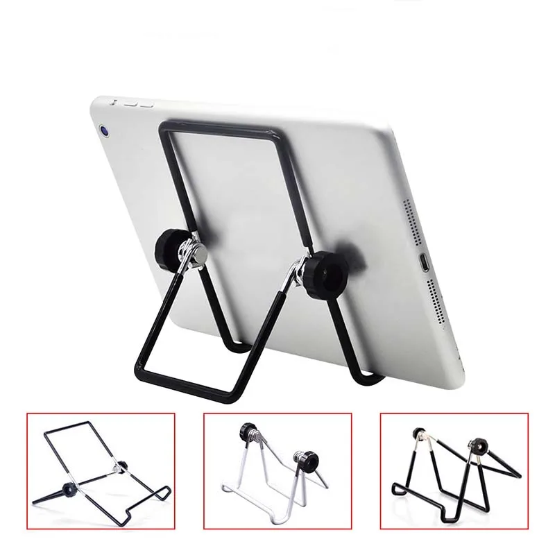 Foldable Metal Tablet Stand Adjustable Desktop Holder Universal PC for iPad 7-10" |