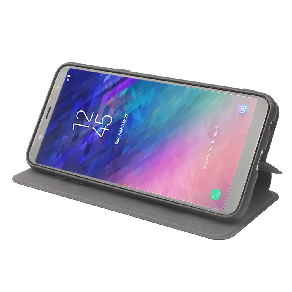 Для samsung Galaxy A6 2018 чехол ткани полный защитный карты Стенд флип для A600F Коке |