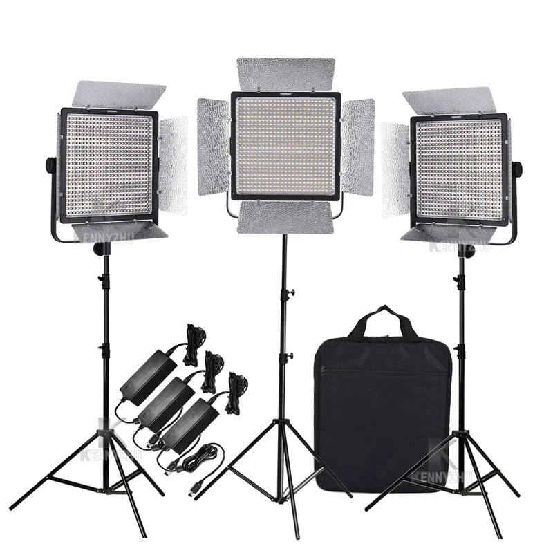 Yongnuo 3x YN860 86W LED Видео свет 5500K белый/двухцветный 3200 CRI95 фотография заполсветильник +