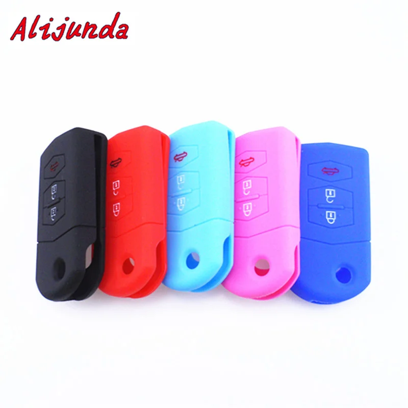 Силиконовый чехол Alijunda для автомобильного ключа защитный брелок Mazda2 Mazda3 Mazda5 Mazda6