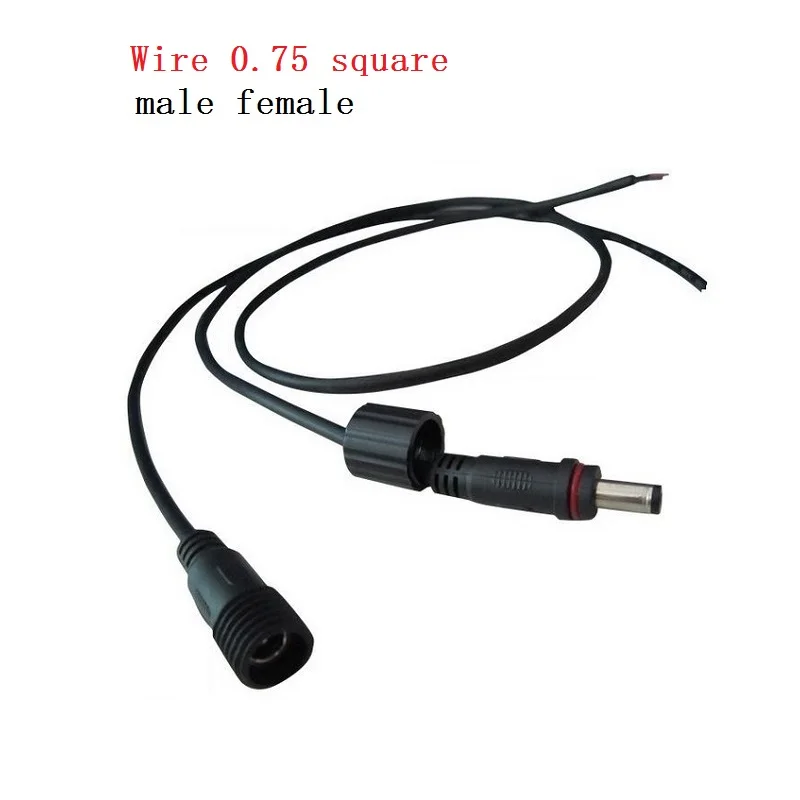 0.75 square FM DC5.5* 2,1 мм штекер-гнездо адаптер IP67 Водонепроницаемый Соединитель с соединительной линией адаптер штекер удлинитель питания для светодиодный лампы - Цвет: 0.75 square FM
