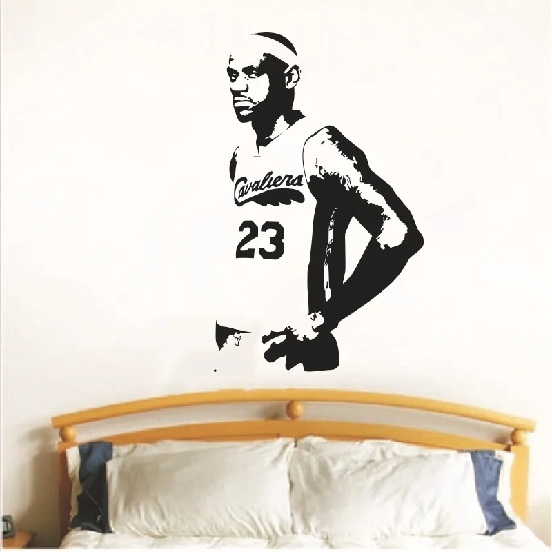 

Basketball Player Lebron James Wall Sticker Vinyl DIY home decor Decals Sport