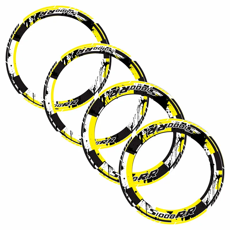 High quality 4 X Motorcycle Thick Edge Inner Outer Rim Sticker Wheel Hub reflective Decals For all BMW S1000RR s1000 rr | Автомобили и