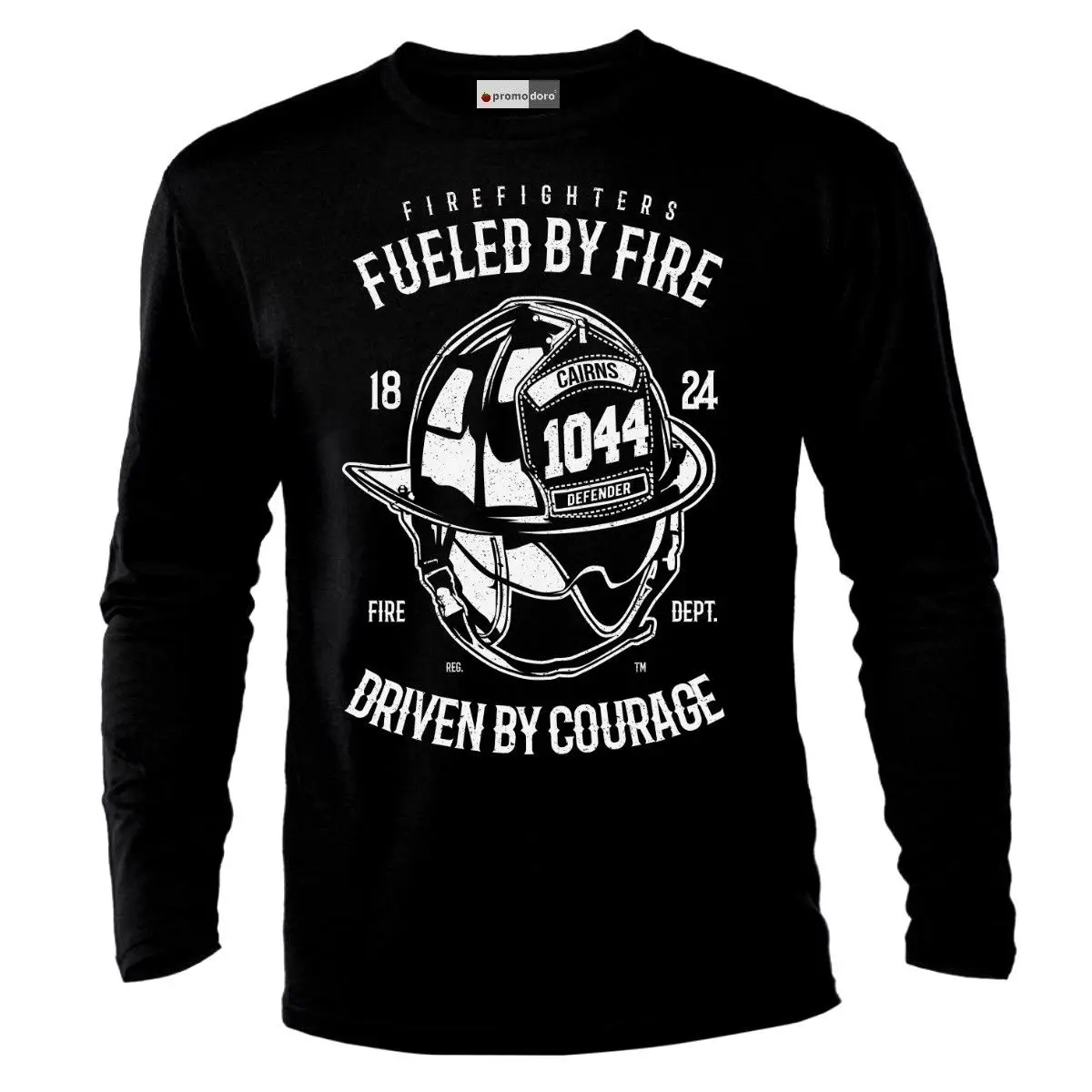 Fueled Пожарный Feuerwehrmann футболка с длинными рукавами | Мужская одежда