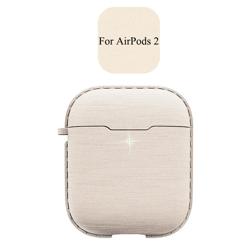 Pink For Airpods 2 Роскошный Блестящий Матовый кожаный защитный чехол для наушников для Airpods 2 металлическое кольцо Держатель гибкий чехол для зарядки наушников для Airpods - Цвет: Pink For Airpods 2