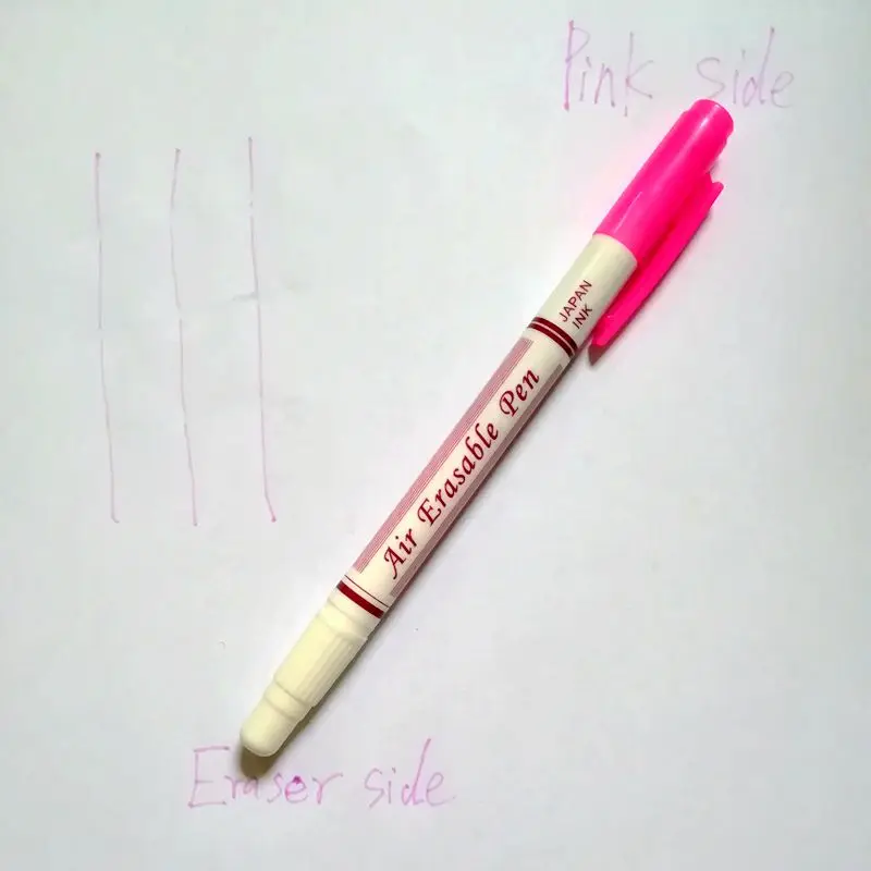 Pink Eraser JHG 2 боковых стежка маркеры растворимые вышивки крестом воды ручка с исчезающими чернилами люверсами чернил маркер для ткани фломастеры DIY инструмент для рукоделия - Цвет: Pink Eraser