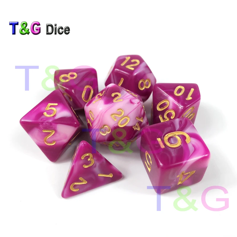 Смешной 2 цвета многогранные кубики 7 кубиков набор для D& D ролевых игр Кемпинг путешествия дети партии игры в подарок