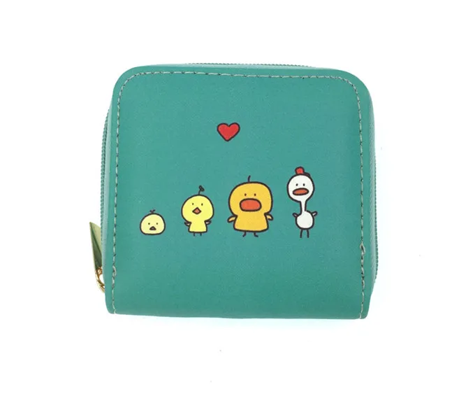 21 short purse JR Новинка, короткий кошелек из искусственной кожи на молнии с рисунком арбуза, панды, кота, кролика, медведя, животных, для девушек, кошелек для денег, ID, карт, кошелек для монет - Цвет: 21 short purse JR