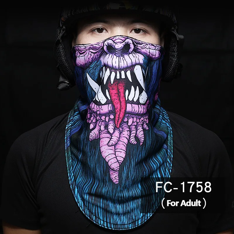FC-1758 VanRee лыжные комбинезоны, лыжные маски для мужчин, женщин, детей, для мальчиков и девочек, теплые, флисовые, с принтом, для велоспорта, альпинизма, велосипедные маски - Цвет: FC-1758