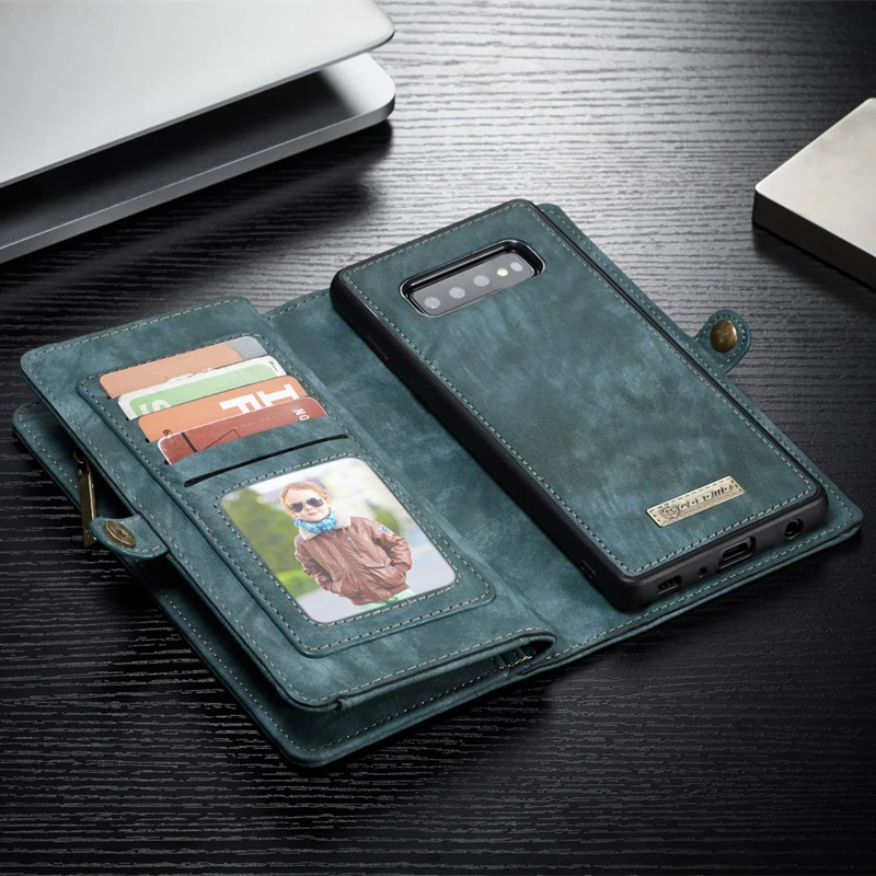 Для Samsung Galaxy S10 Plus + чехол G975N G975U G975FD 2 в 1 съемный многофункциональный кожаный