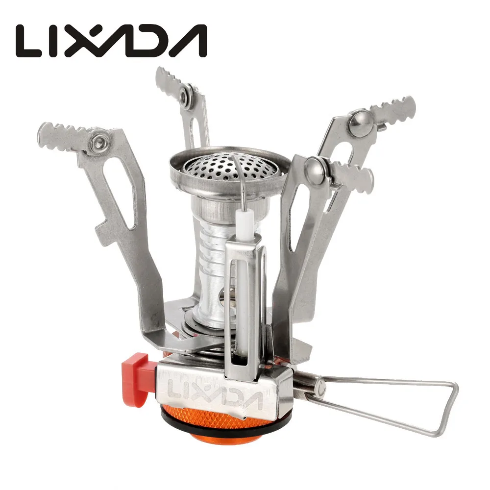 Lixada 3000 вт супер легкие мини карманные кухонные горелки 95 г складная газовая плита