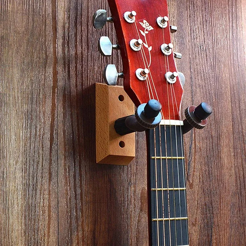 Подвесной крючок для Гитары держатель из твердой древесины дисплей настенное