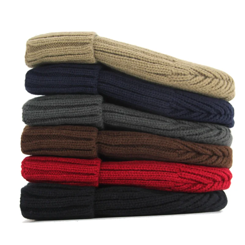 Xlamulu Мода Мужские шапки "Черепа" Вязаная шапка Зимние шапки для женщин Простые Теплые Мужские Горро Боне Кепки Утолщенные Солидные он.