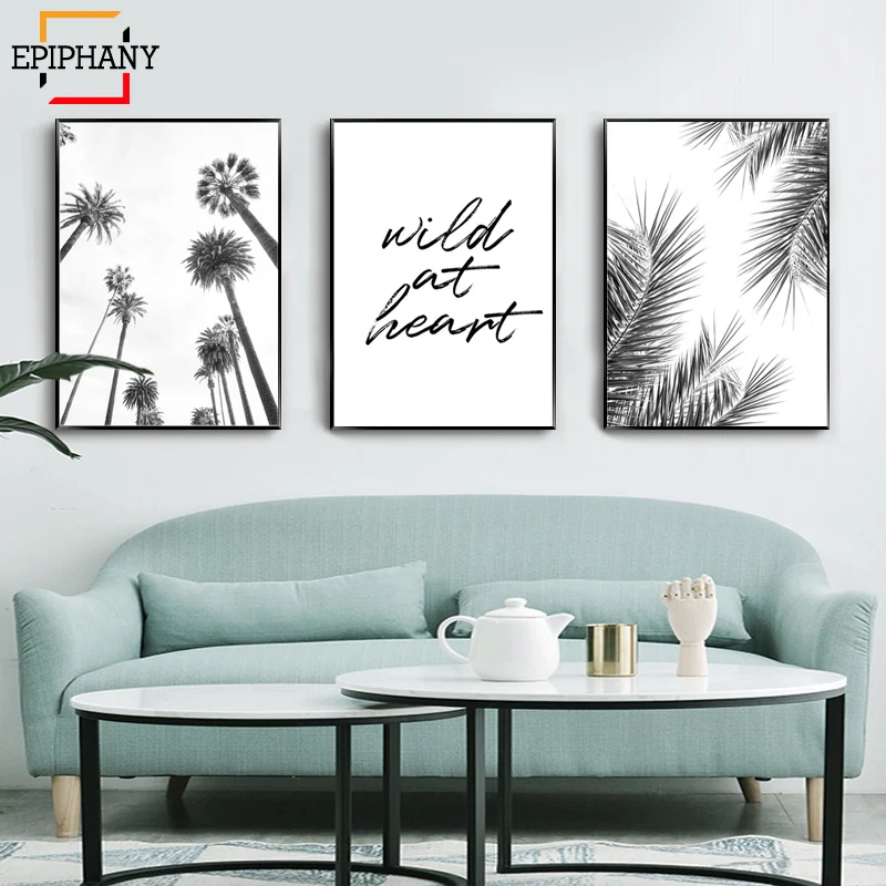 Современный домашний декор пляжные принты океан бохо настенное искусство пальма