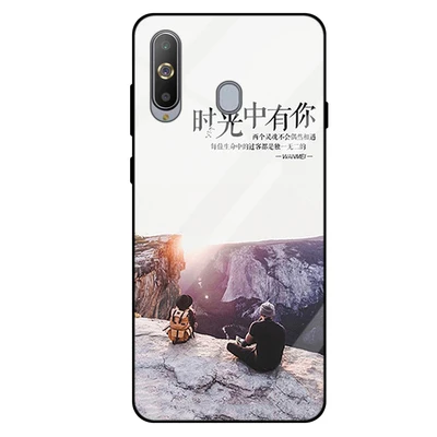 Для samsung galaxy A8S G8870 чехол звездное небо закаленное стекло+ ТПУ Край тонкий Жесткий задний Чехол SM-G8870 чехол - Цвет: A15