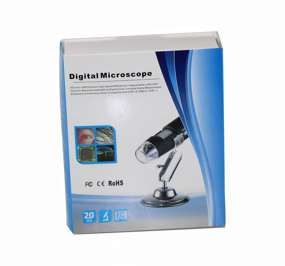 With Box Мегапиксели 1000X8 СВЕТОДИОДНЫЙ Цифровой Микроскоп USB 2,0 эндоскоп камера микроскопио Лупа электронный стерео Z P4PM - Цвет: With Box