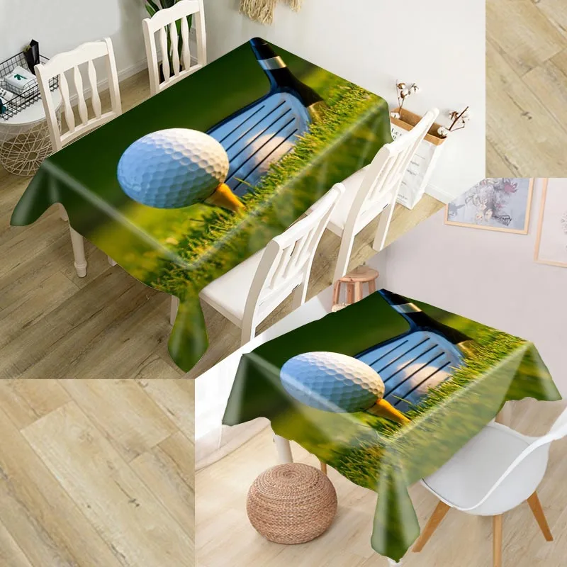 HEARMNY Golf Ball скатерть 3D Оксфорд ткань квадратный/прямоугольный пылезащитный Настольный чехол вечерние домашний декор покрытие для телевизора - Цвет: 19
