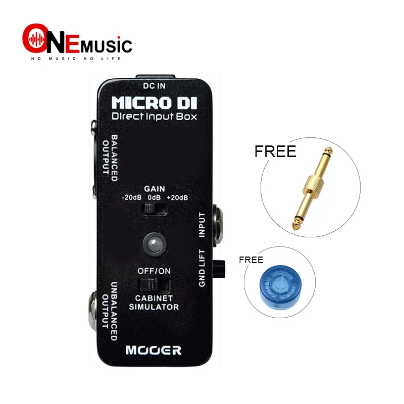 Блок прямых входов MOOER MICRO DI с педалью для гитарных эффектов сверхнизким