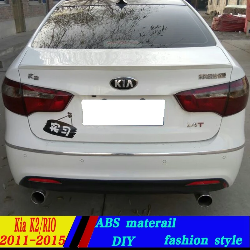 Используется для Kia RIO K2 спойлер 2013 2015 высокого качества ABS Материал заднее крыло