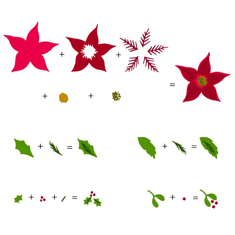 Layering Poinsettia прозрачный чистый силикон печать для DIY Скрапбукинг фото украшение для альбома карты делая четкие штампы