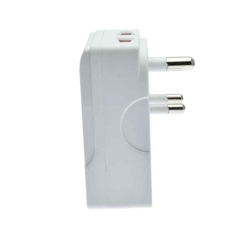 Индии для Южноафриканской штепсельной адаптер с двумя USB портами 5V1A 13A типом
