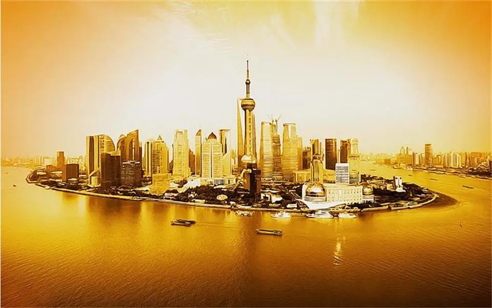 Пользовательские 3d фото обои для гостиной Фреска Шанхай Восточный жемчуг пейзаж