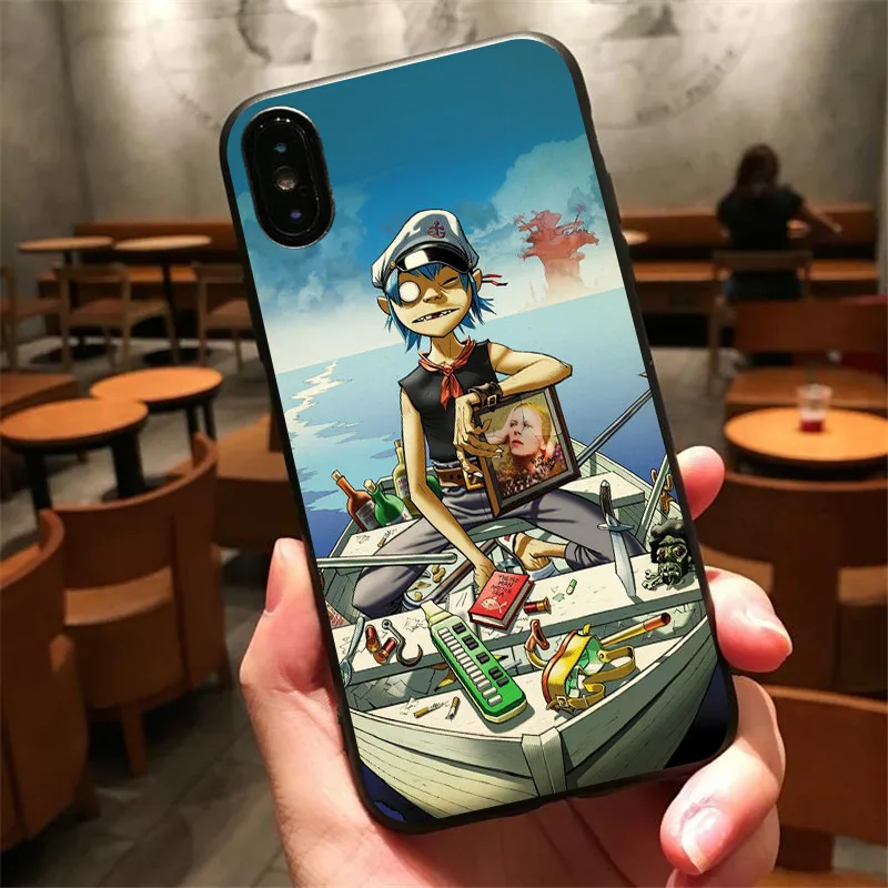 Gorillaz мягкий силиконовый из ТПУ чехол для iPhone 6 телефона 7 8 plus 5 X Xr Xs Xsmax samsung Galaxy 9 edge