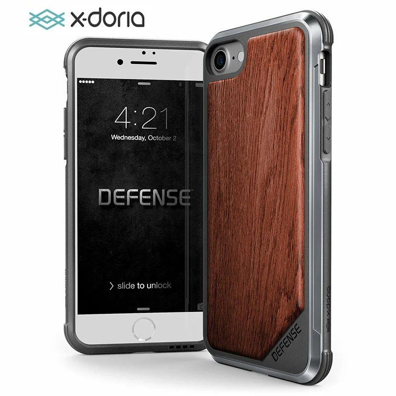 X Doria Defense Lux чехол для iPhone 7 8 Plus испытанный в стиле милитари телефона алюминиевый