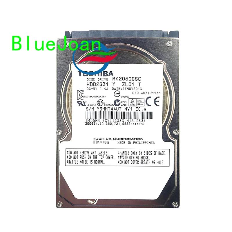 Бесплатный почтовый диск MK2060GSC HDD2G31 Y ZL01 DC + 5 В 1.4A 200 ГБ для автомобильных радио HDD