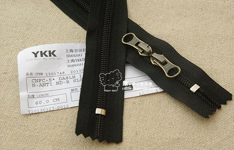 5 # YKK нейлоновая молния с закрытым концом наконечник длинный наружный дорожный