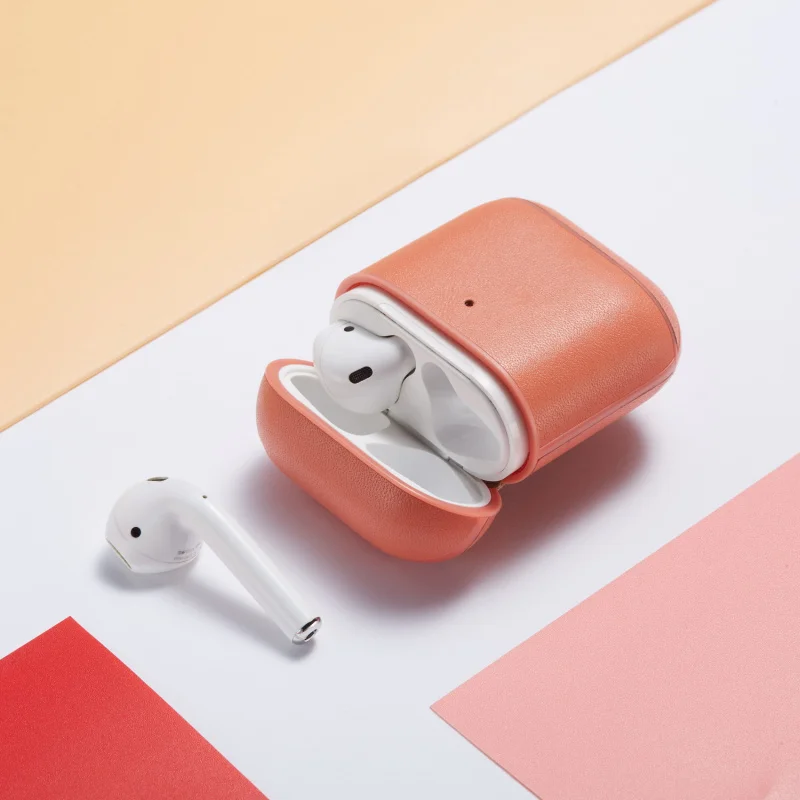 Роскошный бизнес чехол для наушников для Apple Airpods 2 ремешок из искусственной кожи Bluetooth наушники Air Pods чехол AirPod аксессуары
