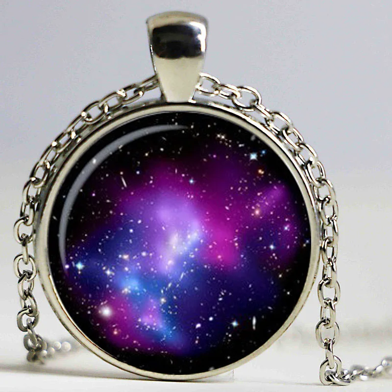 Зеленое ожерелье с подвеской дизайном Туманность|gift for her|galaxy necklacegift gifts |