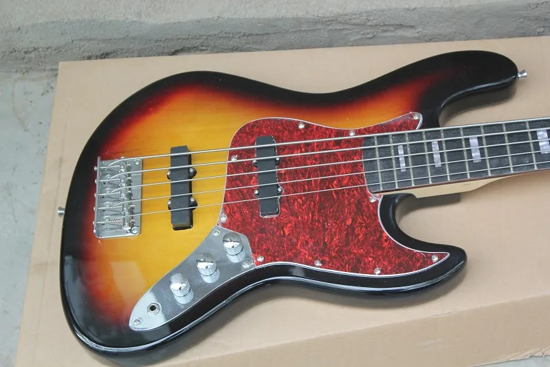 Бесплатная доставка наивысшего качества Заводская Новый F Sunburst бас-гитара 5