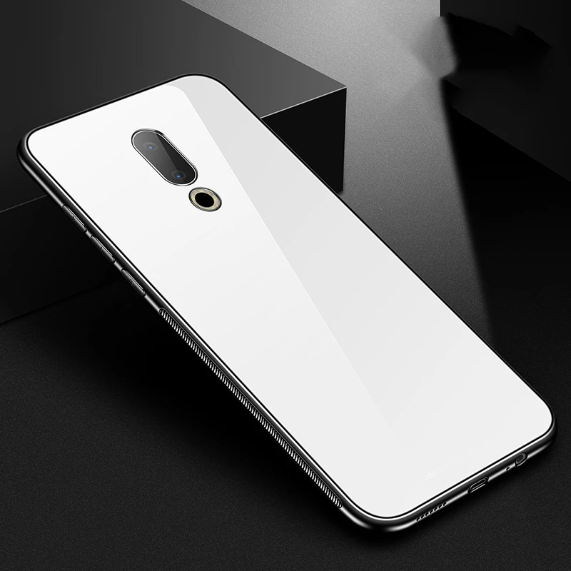 Чехол из закаленного стекла для Meizu 16th глянцевый стеклянный жесткий чехол Plus с