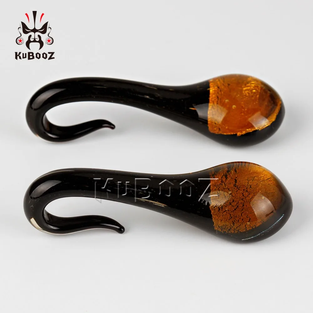 2018 кубуз Пирсинг золотой лист стеклянный ушной крючок пирсинг ювелирные изделия