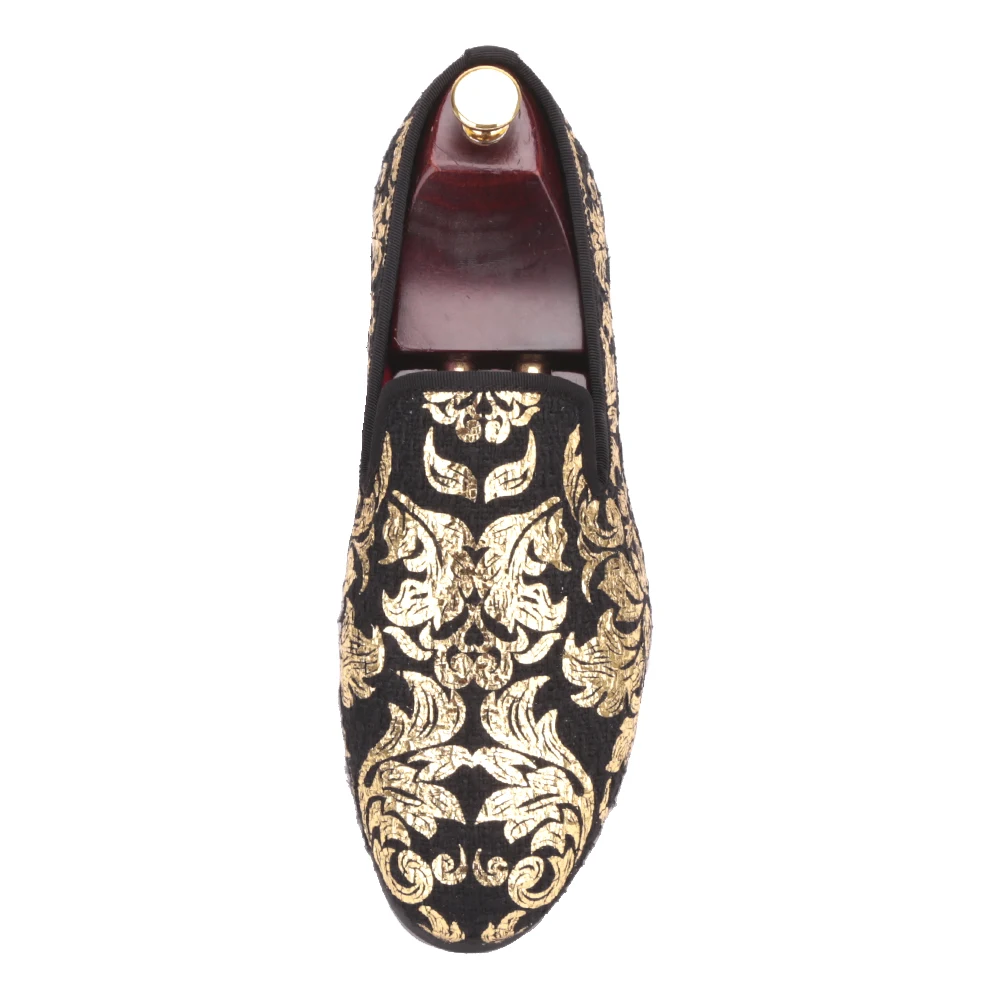 Piergitar New High-end Gold printing Men Shoes Luxury Fashion Loafers Men's Flats Size US 4-17 Free shipping | Обувь