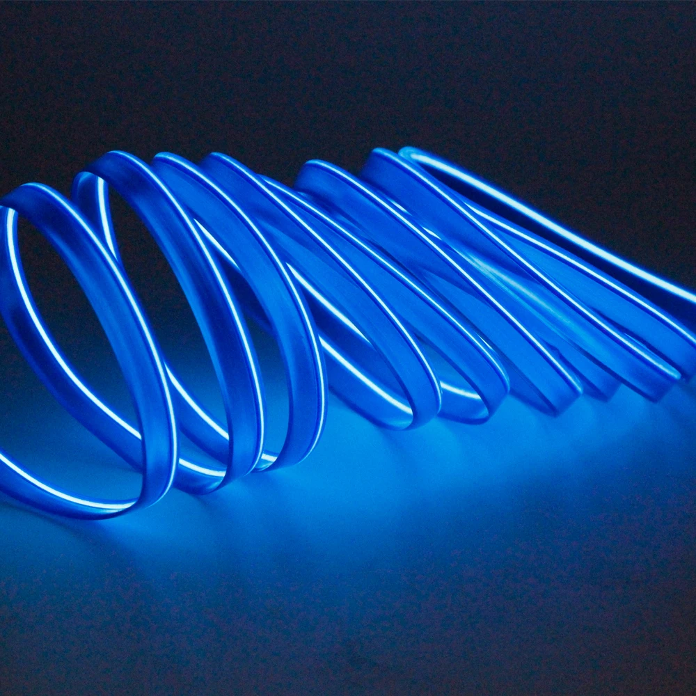 Неоновый светильник 2 3mm юбка EL Neon нитки 6 шить тег Светодиодные ленты трос Трубка