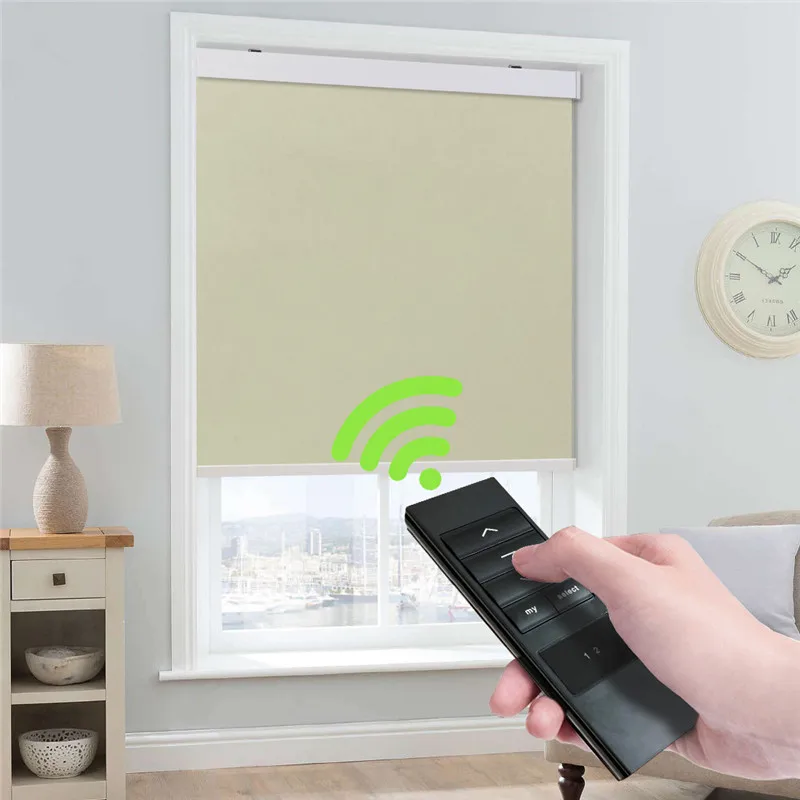 Моторизованные оконные жалюзи 100% затемняющие рулонные шторы беспроводная