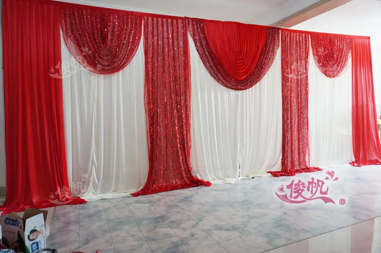 Фотофон Королевский Синий Свадьба занавеска блестки Swag 3 м * 6 (10 футов 20 футов)