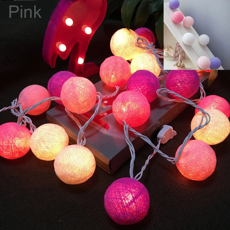 Батарея 5 м 35 ватный шар рождественские сказочные гирлянды украшения дома лампы