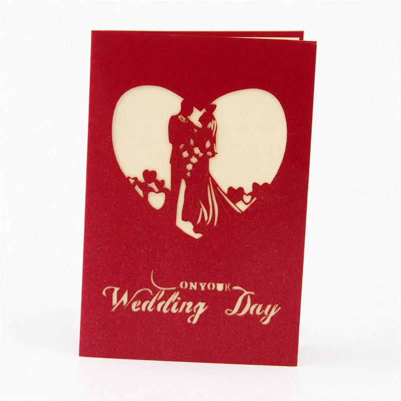 Лидер продаж 3D лазерная резка ручная работа милые влюбленные пара бумажных