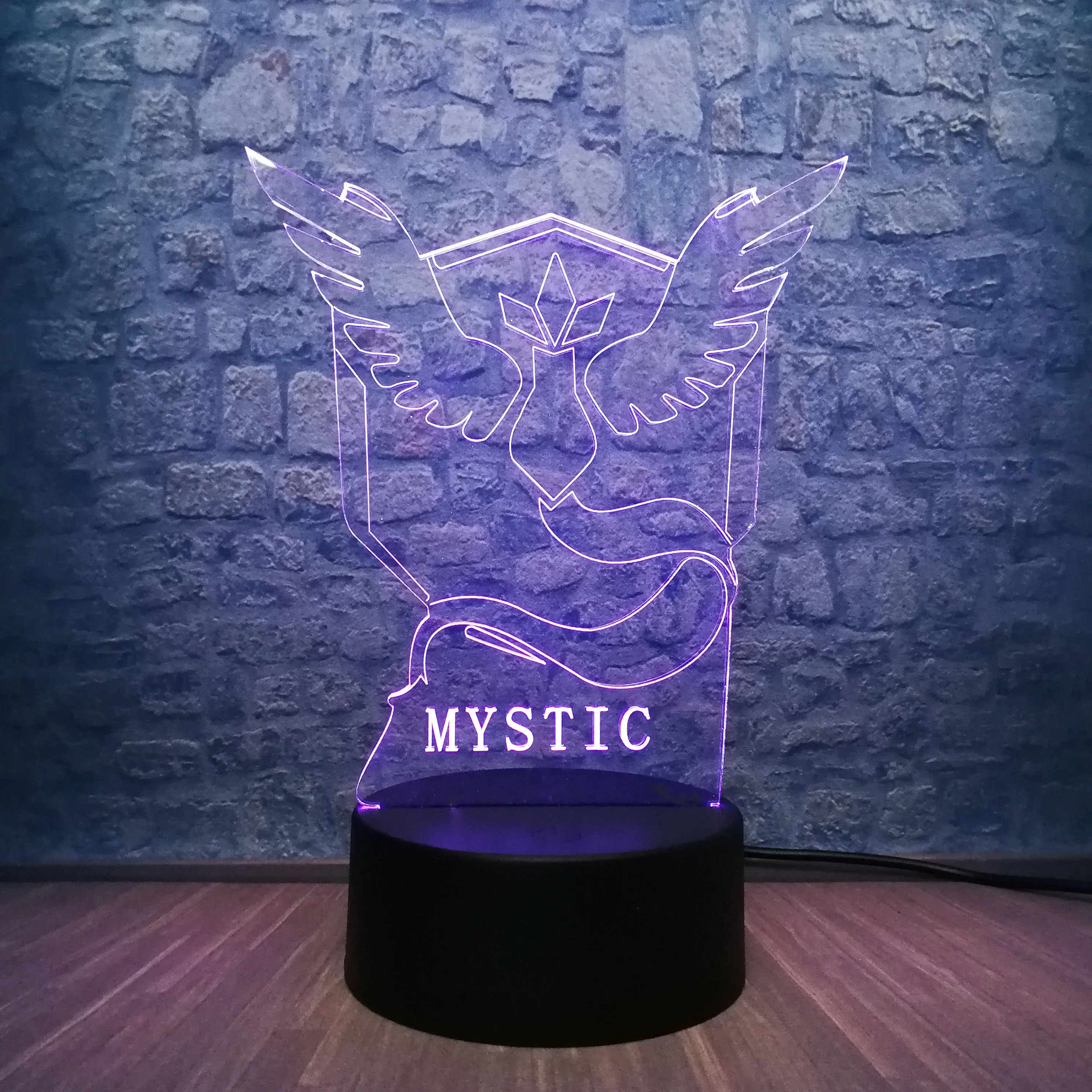 Японский Мистик Мультфильм Орел Покемон 3D LED USB лампа ночник светильник 7 цветов