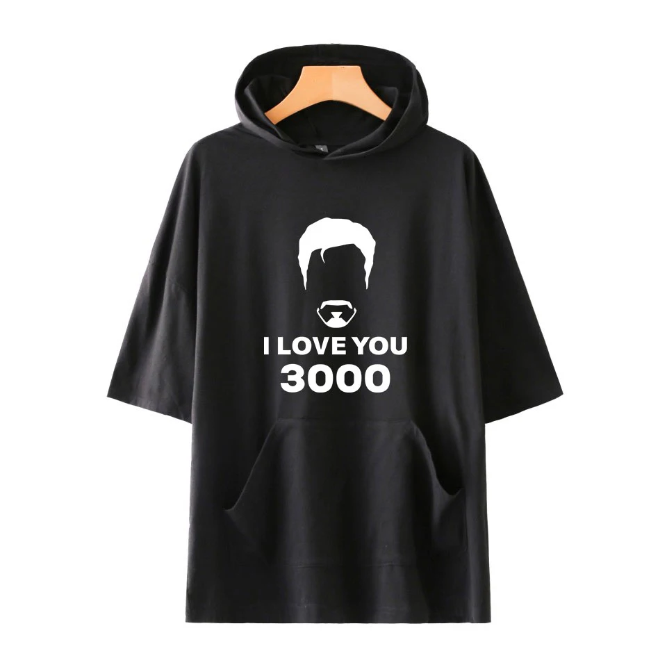 3000 уличная одежда с принтом I love you худи коротким рукавом рубашка популярная