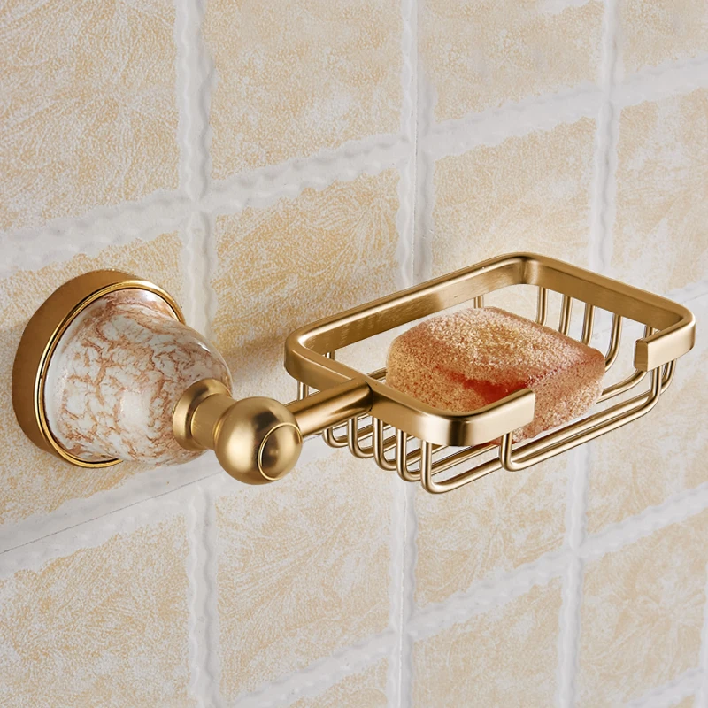 Бесплатная доставка роскошный золотистый полированный держатель для мыла в
