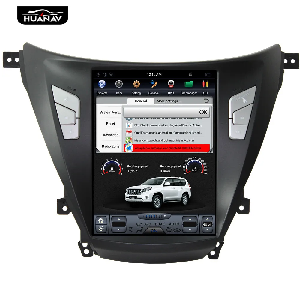 Штатная магнитола в стиле Tesla с GPS-навигацией для Hyundai Elantra 2014-2016 автомобильное