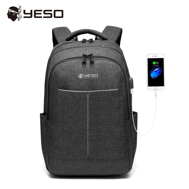 YESO рюкзак для ноутбука с usb зарядным портом большой емкости бизнес рюкзаки женщин